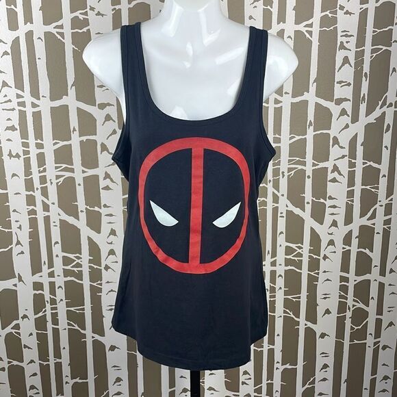 Marvel Comics Deadpool Black Tank Top size XL - Picture 1 of 3